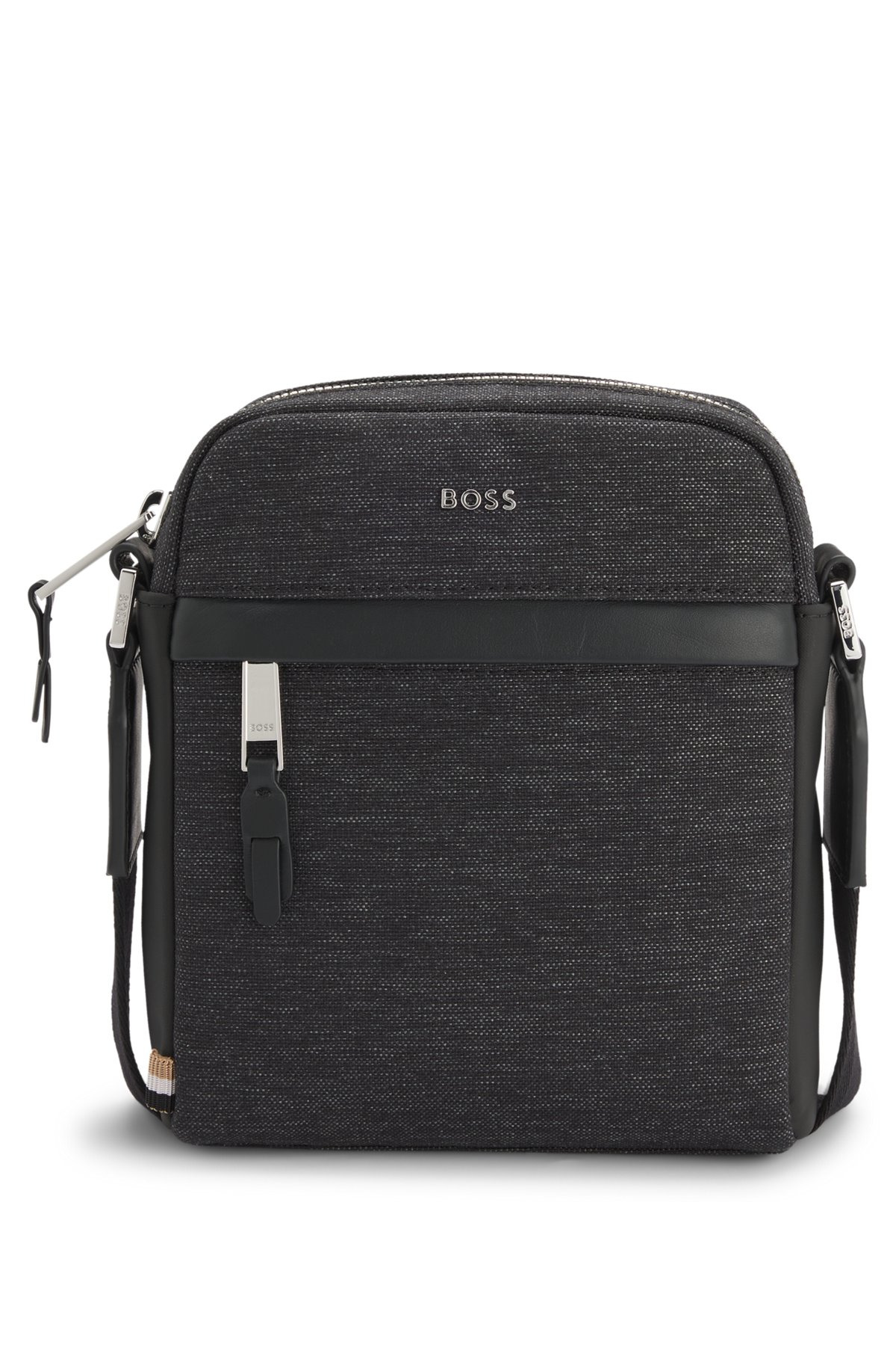 REPORTER BAG WITH LEATHER TRIMS - 2
