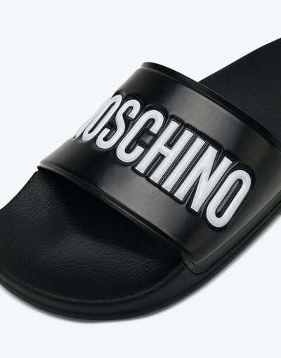 Moschino RUBBER POOL SLIDES WITH LOGO outlook