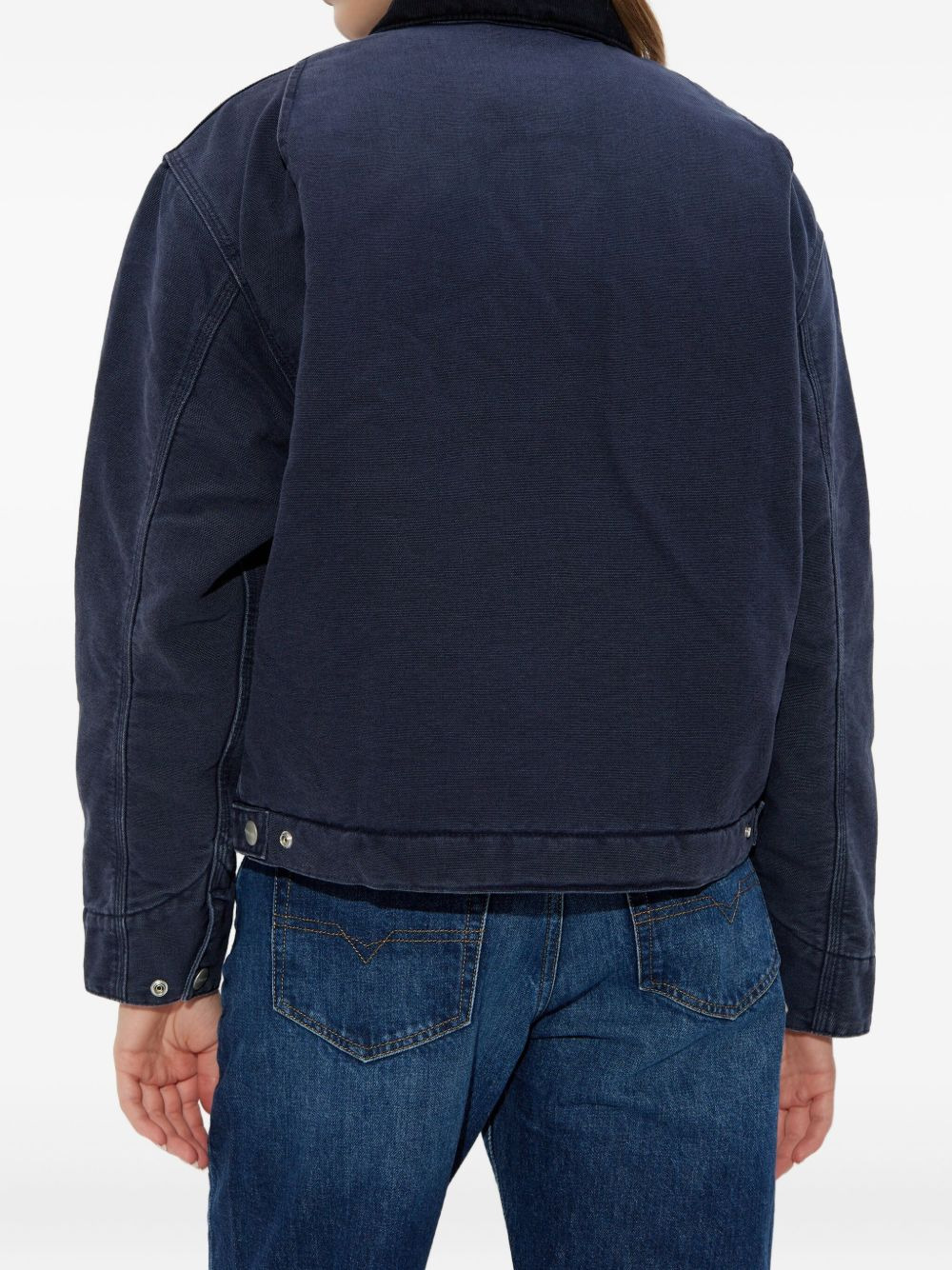 zip-fastening logo-patch jacket - 4