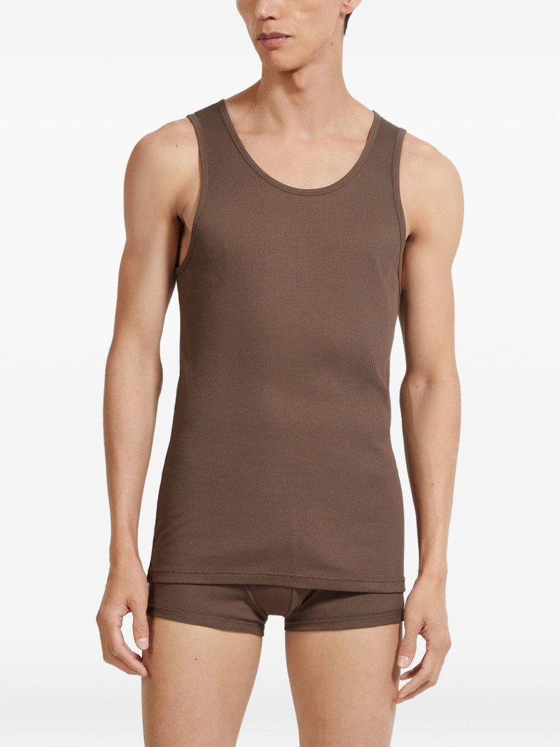 ZEGNA ribbed cotton-blend tank top outlook