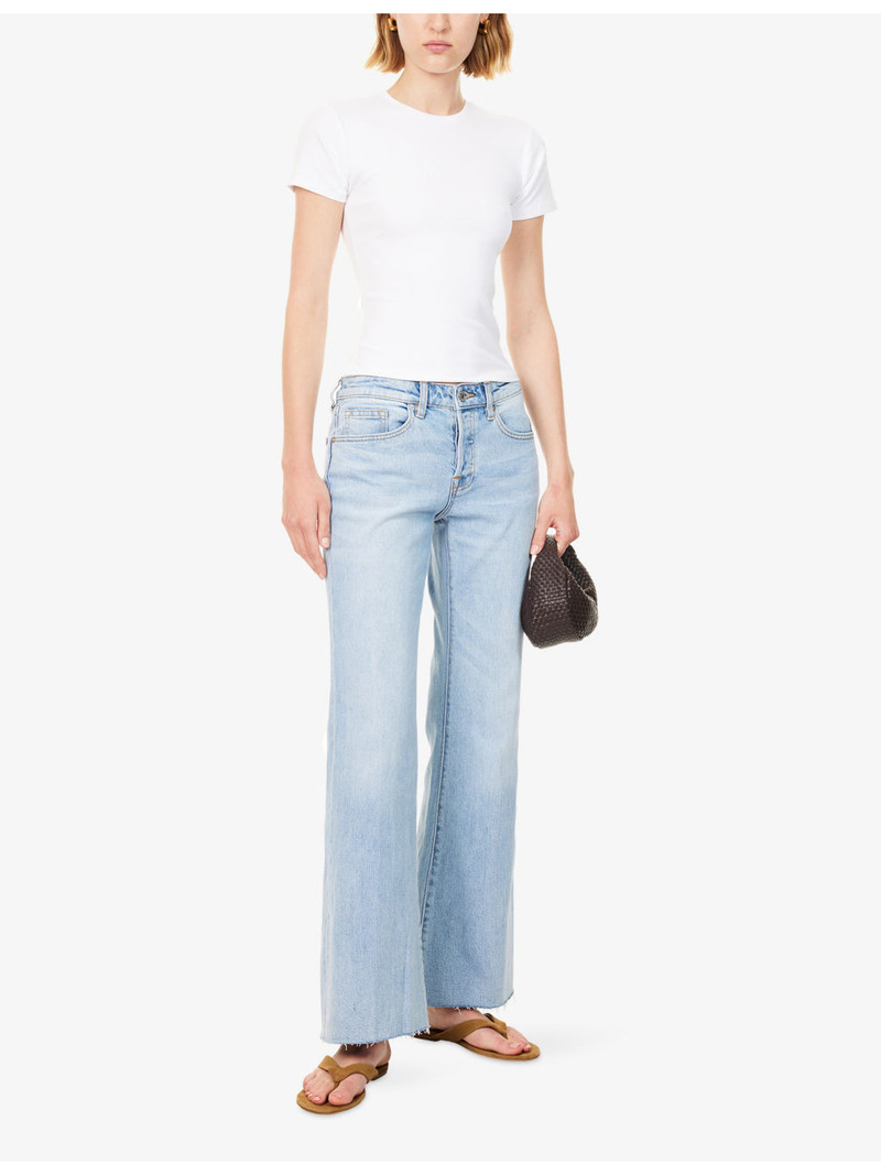 GOOD AMERICAN Vintage Low Relaxed Flare-Leg Denim Jeans outlook