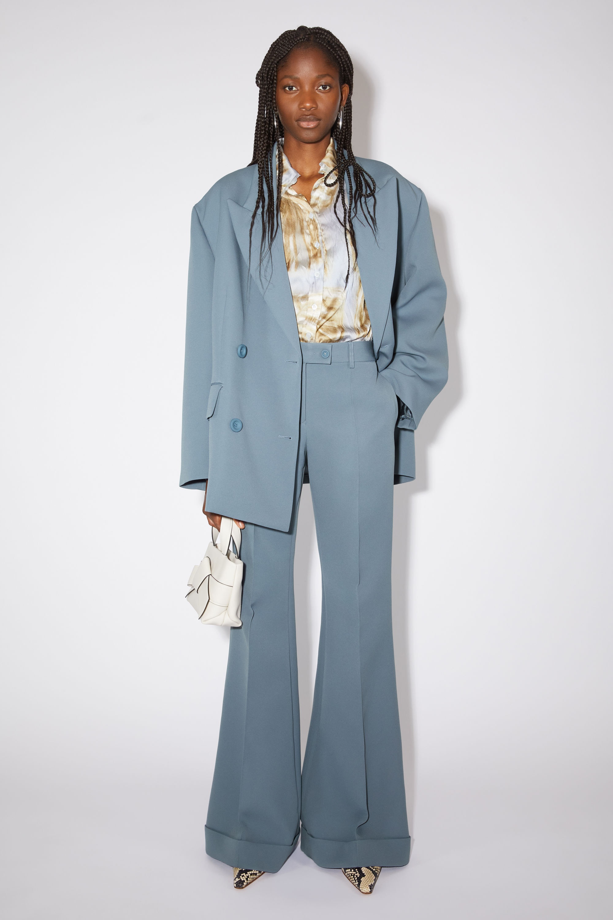 Tailored trousers - Dusty blue - 2