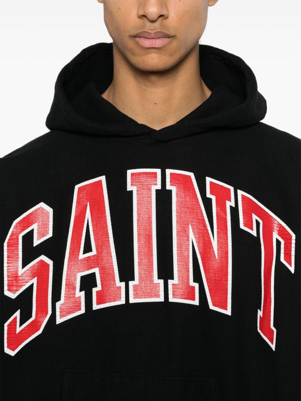 logo-print cotton-blend hoodie - 5