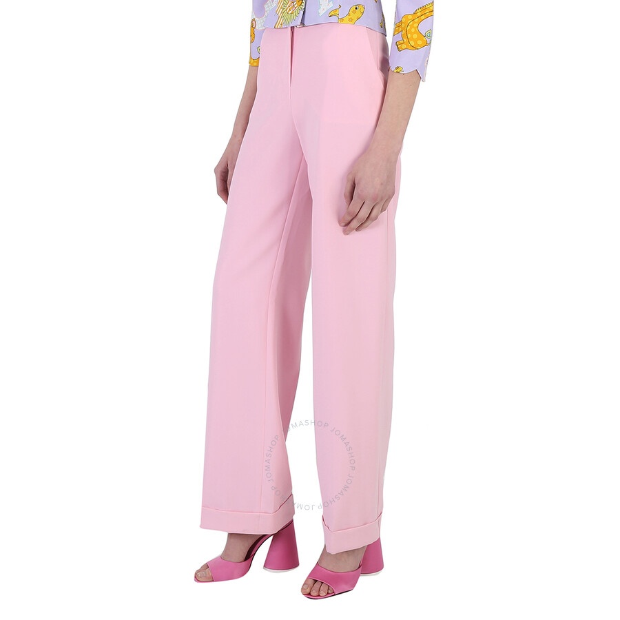 Moschino Ladies Pink Straight-Leg Trousers - 4
