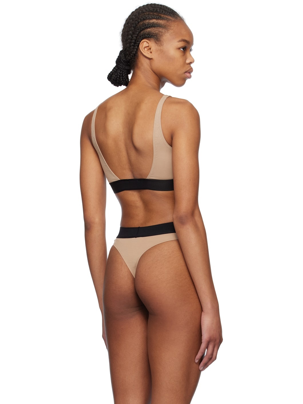 Beige Modal Signature Bralette - 3