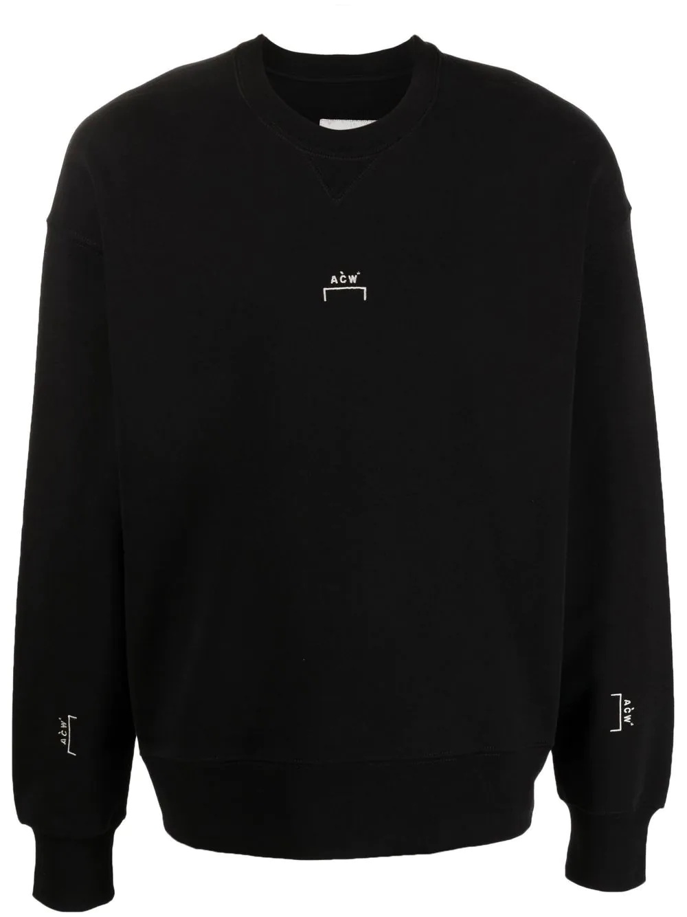 logo-print crew neck sweatshirt - 1