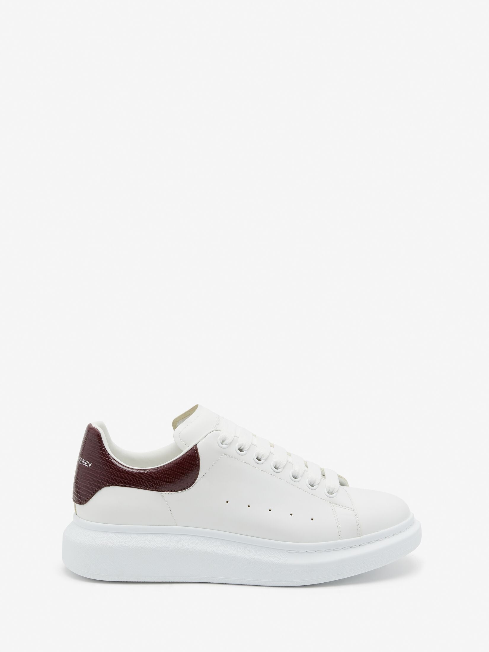 Men's Oversized Sneaker in White/burgundy - 1
