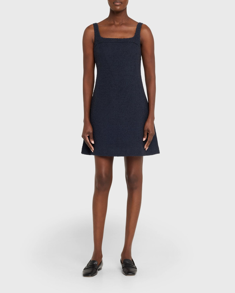 Theory Square-Neck Tweed Mini Dress outlook