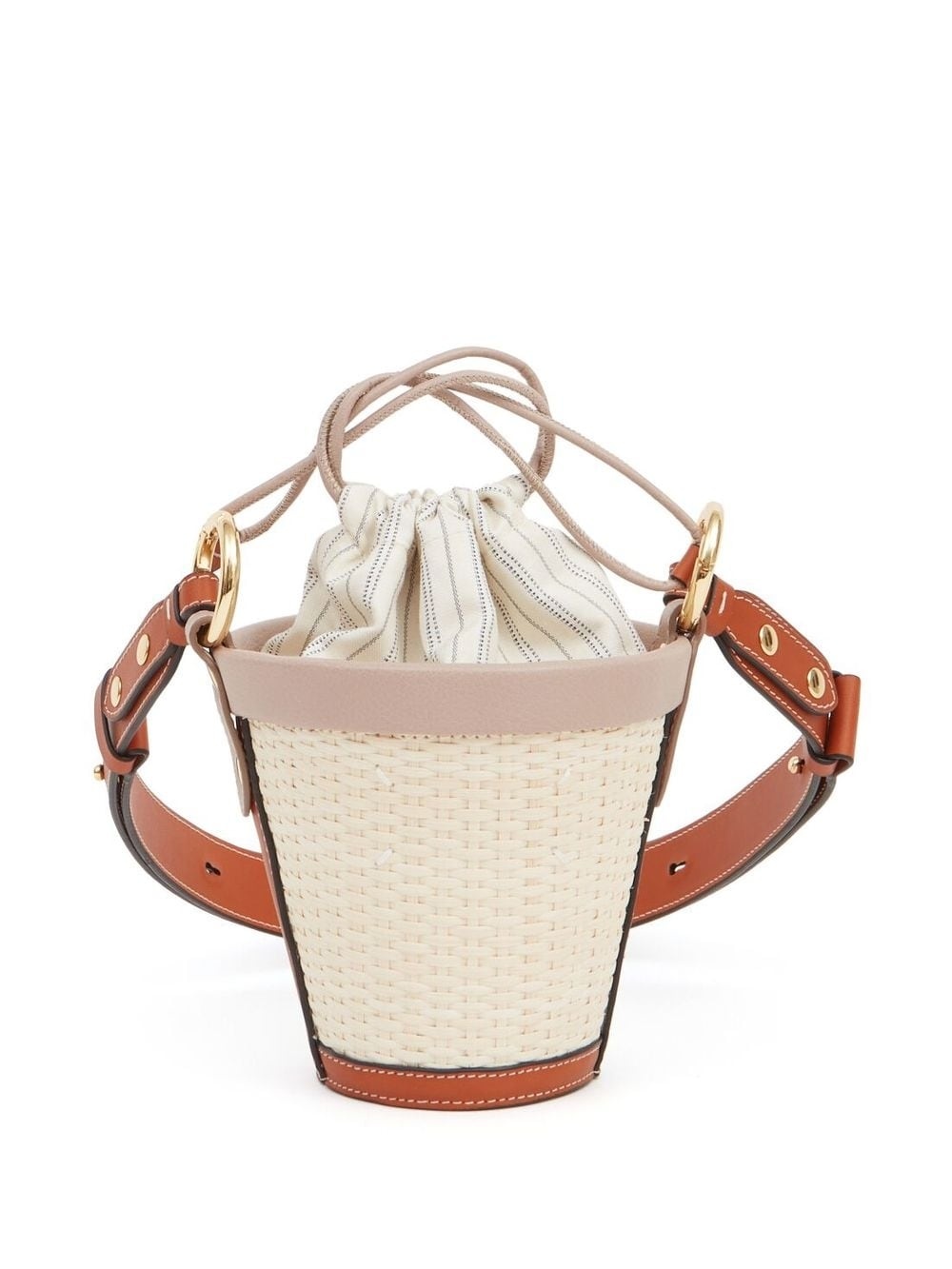 woven-raffia shoulder bag - 3