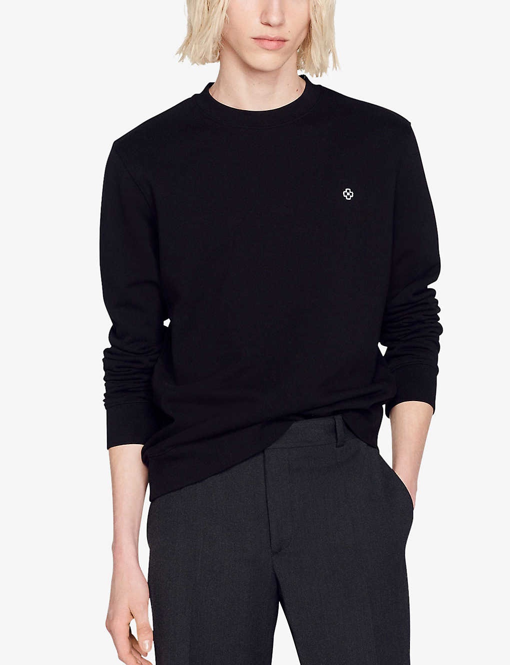 Cross logo-embroidered crewneck cotton-jersey sweatshirt - 3