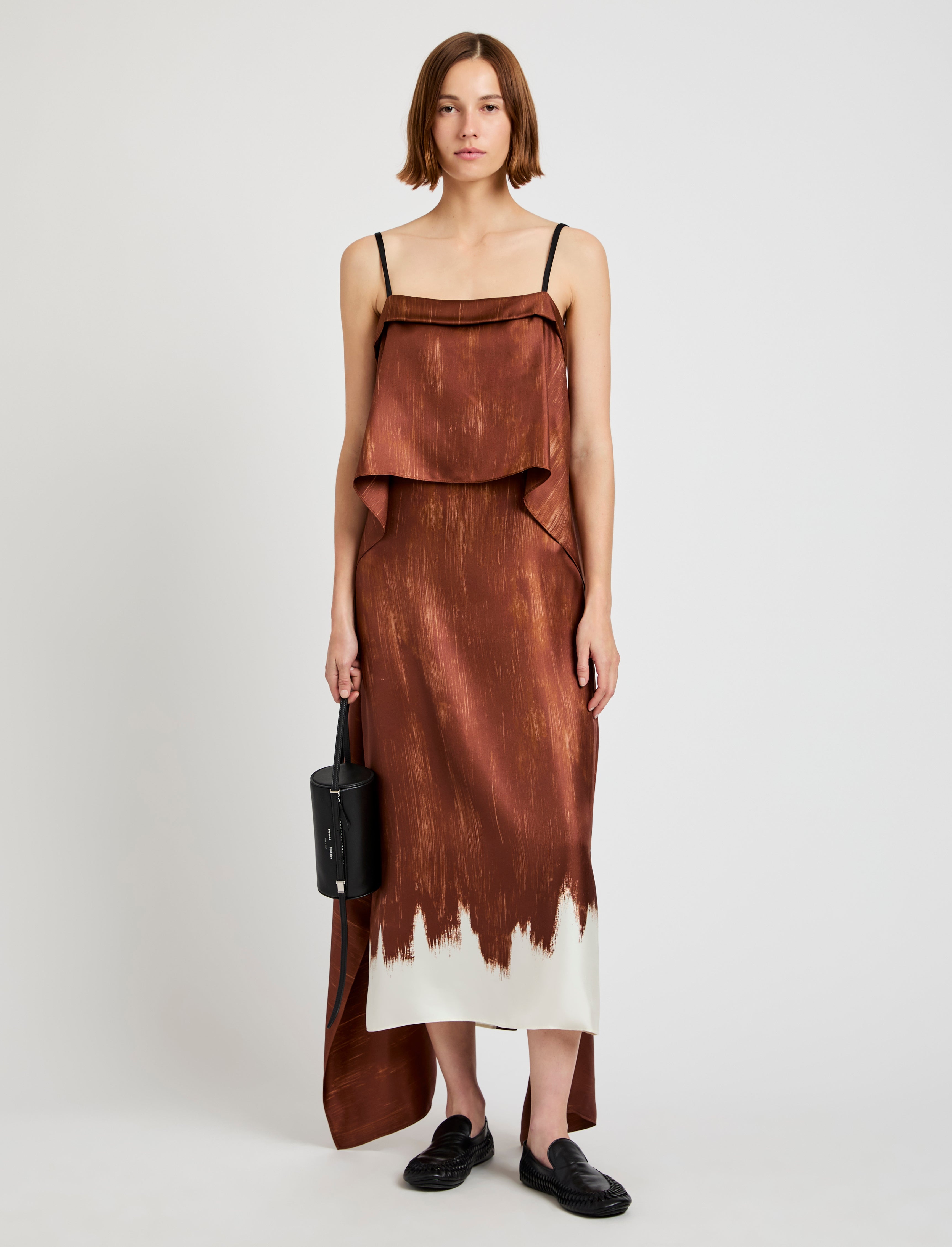 Wilma Dress in Double Printed Silk Twill - 2