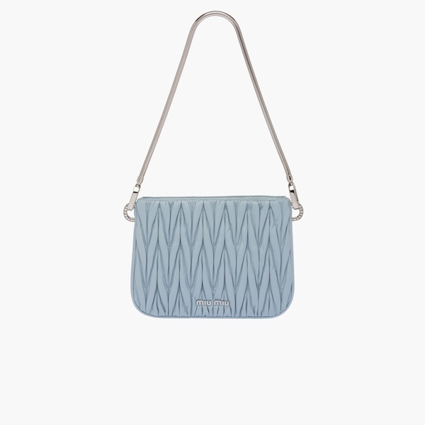 Miu Sassy matelassé nappa leather handbag - 3