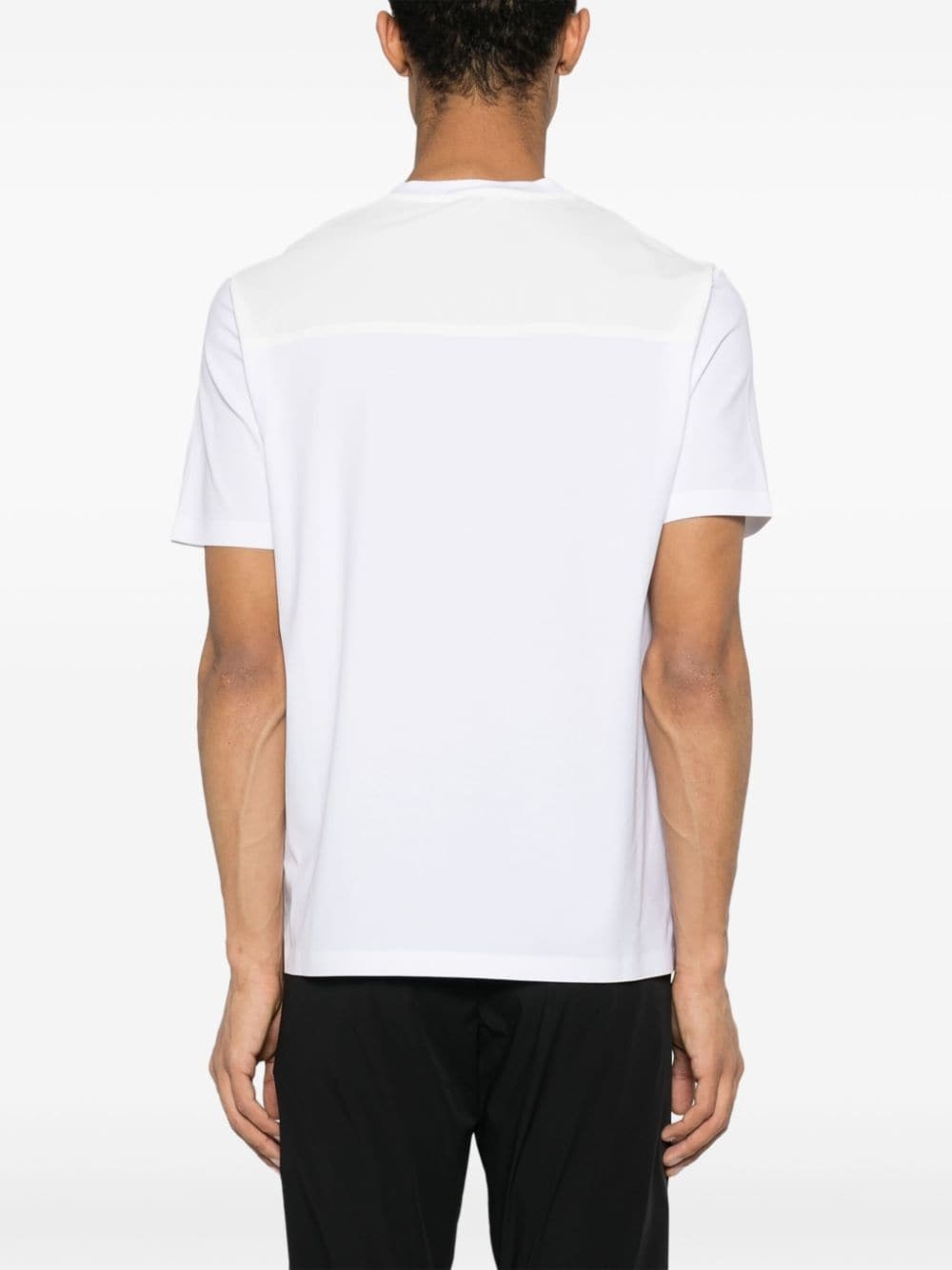 logo-debossed scuba T-shirt - 4