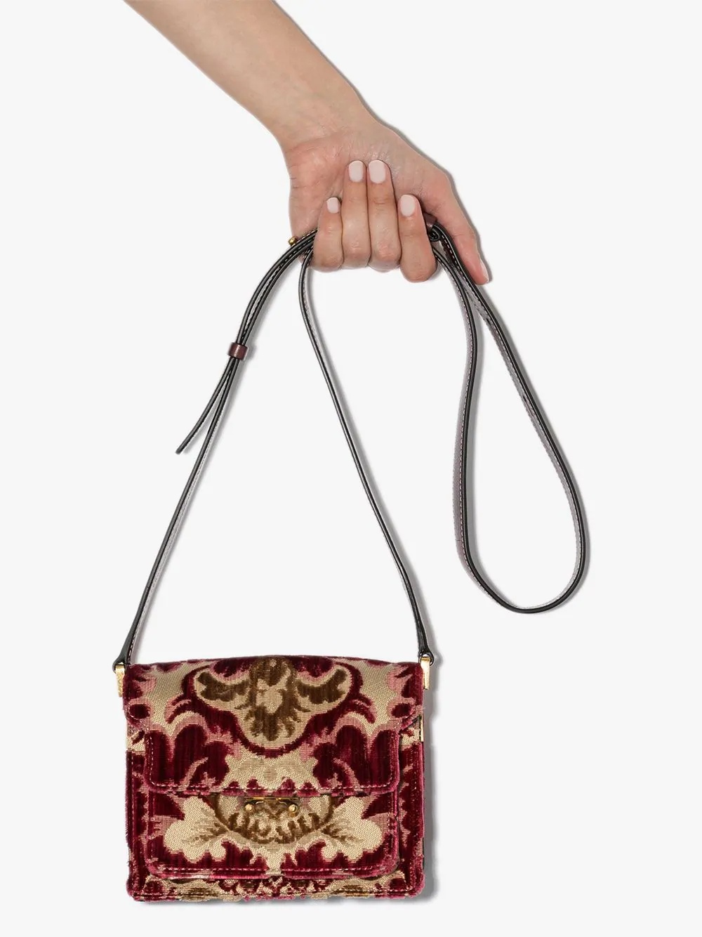 Trunk floral-jacquard shoulder bag - 4