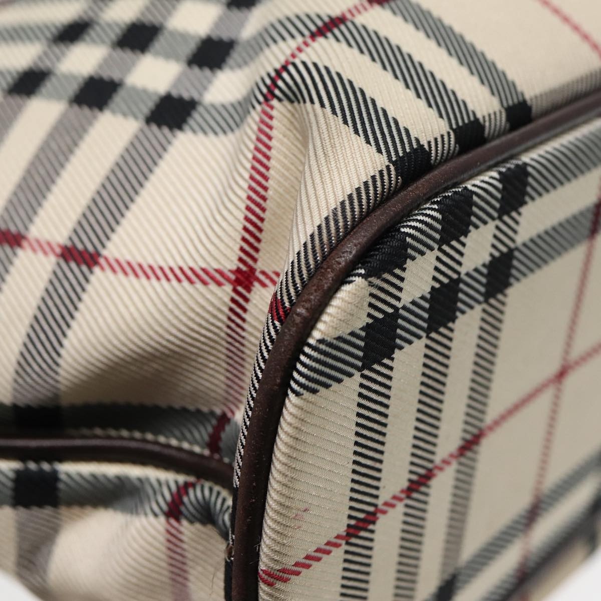 Burberry Nova Check Hand Bag Canvas Beige Silver - 9