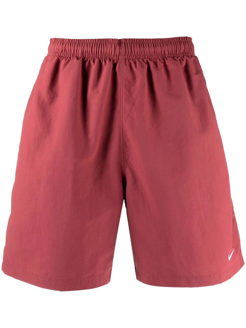 swoosh-logo elasticated-waist deck shorts - 1