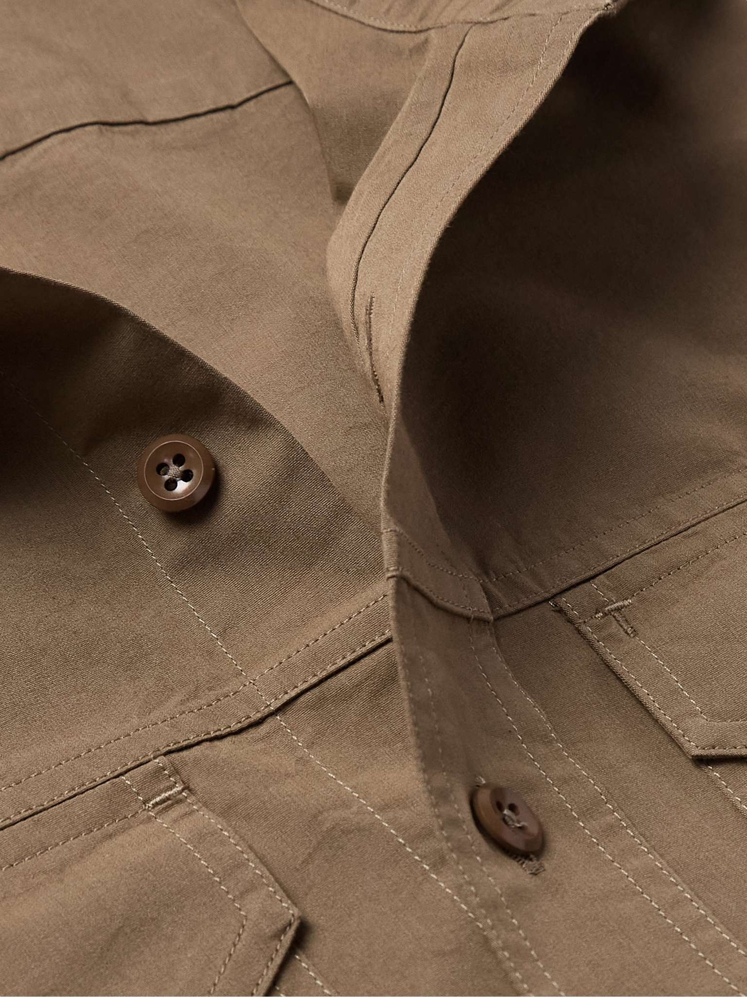 Cotton and Silk-Blend Poplin Shirt - 5