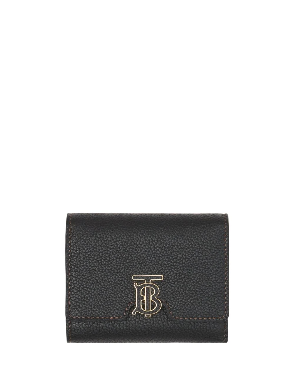 monogram grained leather wallet - 1