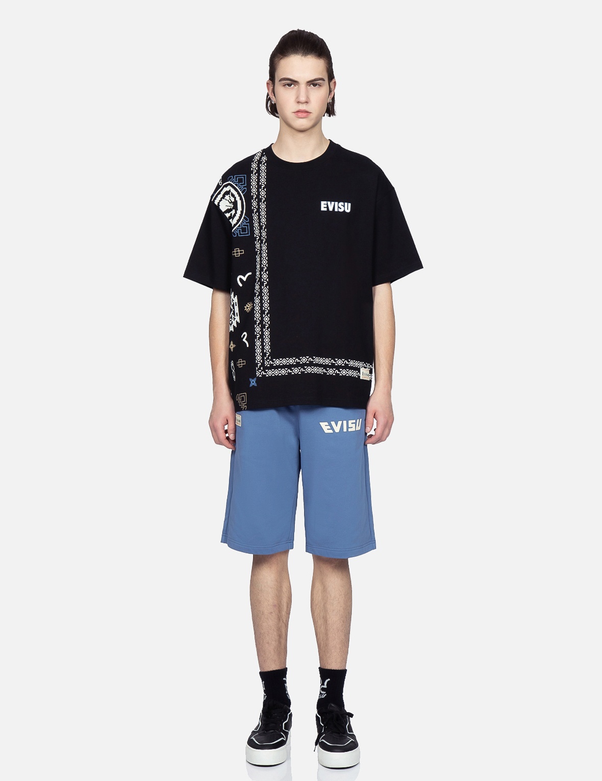 DOUBLE DAICOCK PRINT SWEAT SHORTS - 6