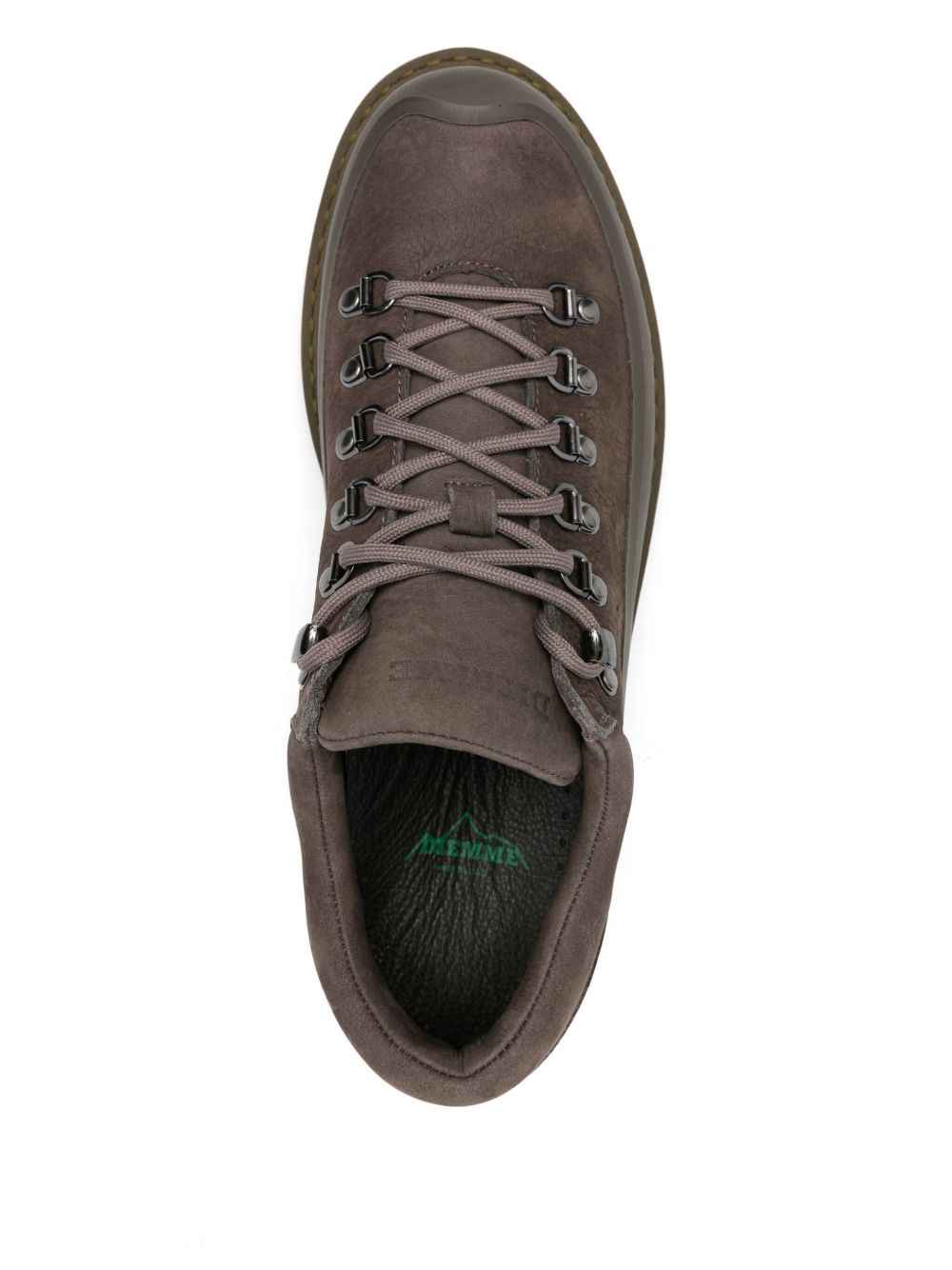 lace-up calf leather hiking boots - 4