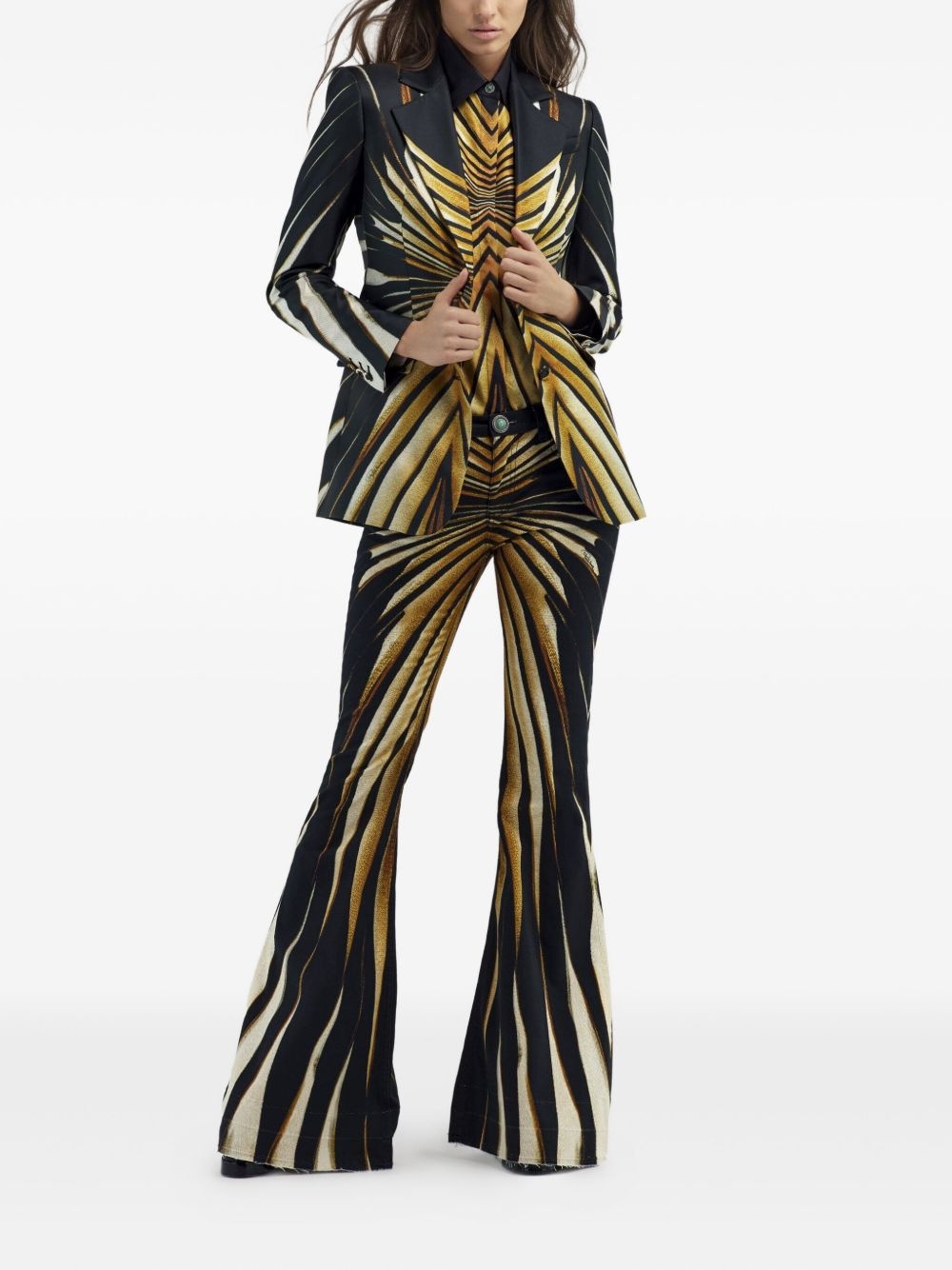 Ray Of Gold-print tailored blazer - 2