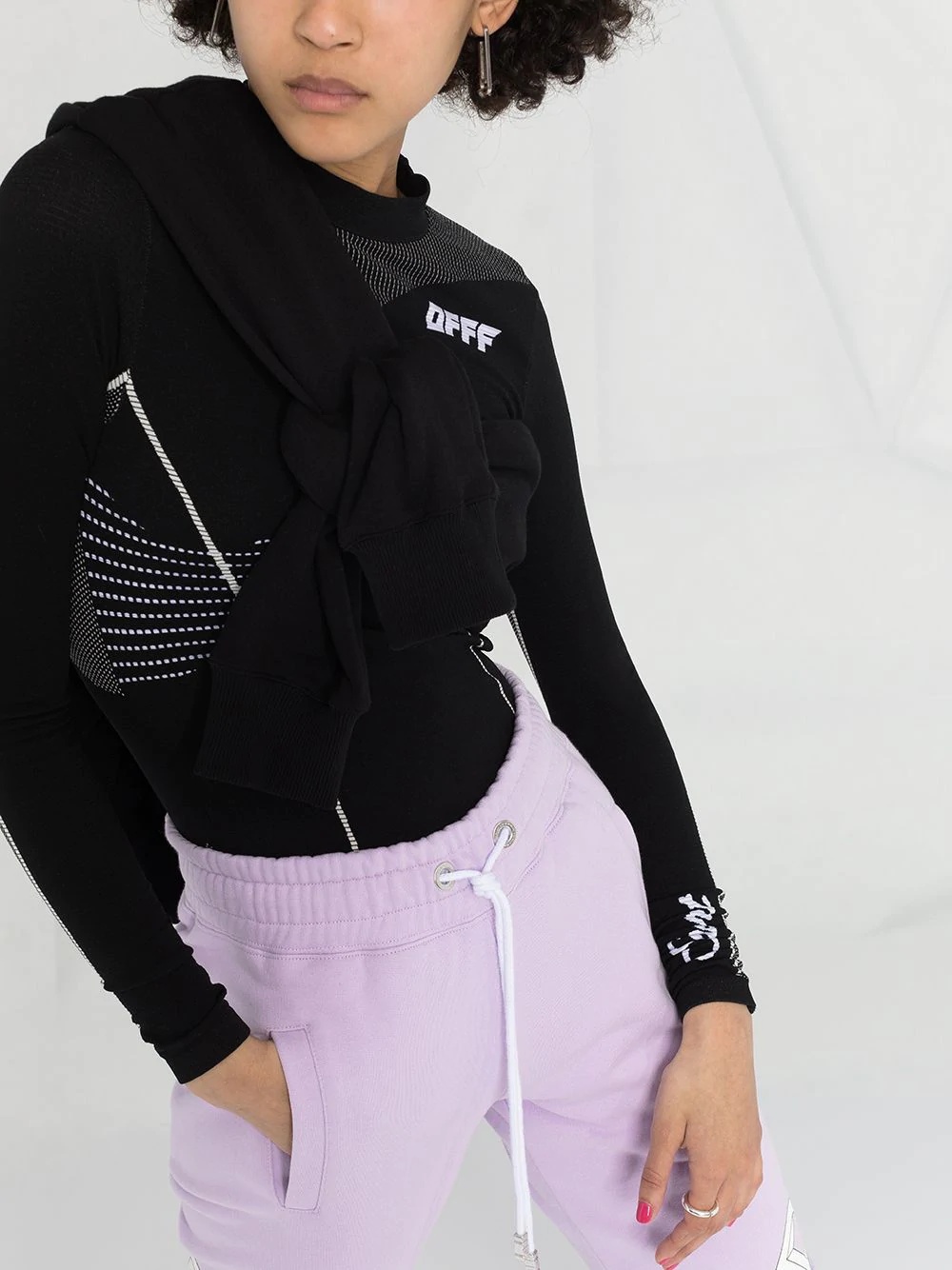 logo print track pants - 5