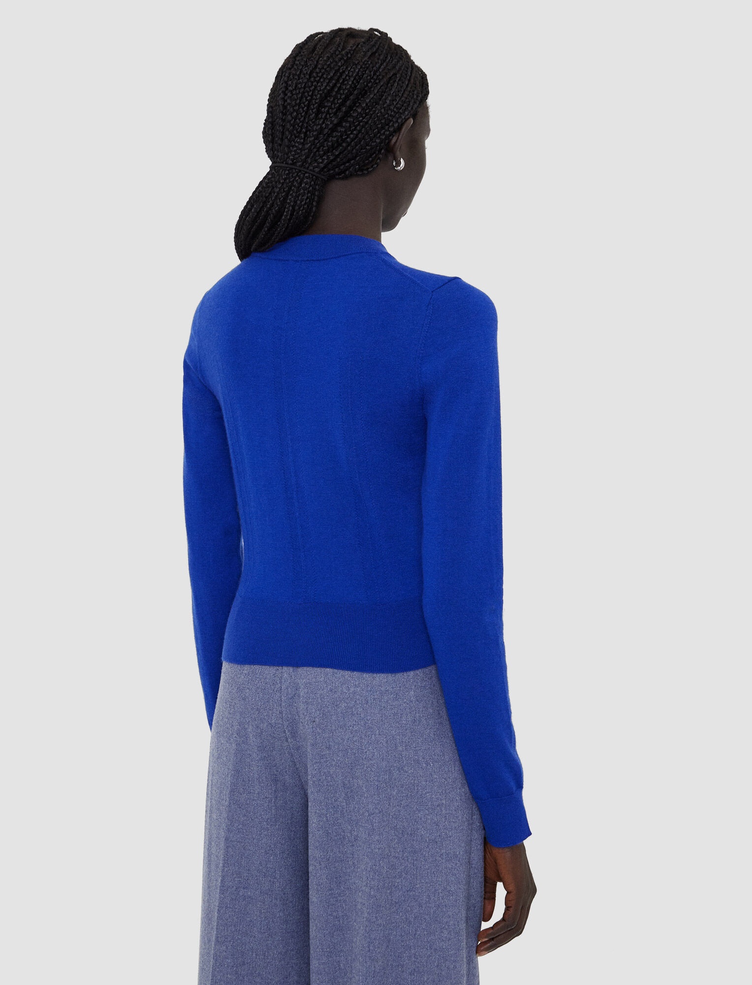 Cashmere Stretch Round Neck Jumper - 4
