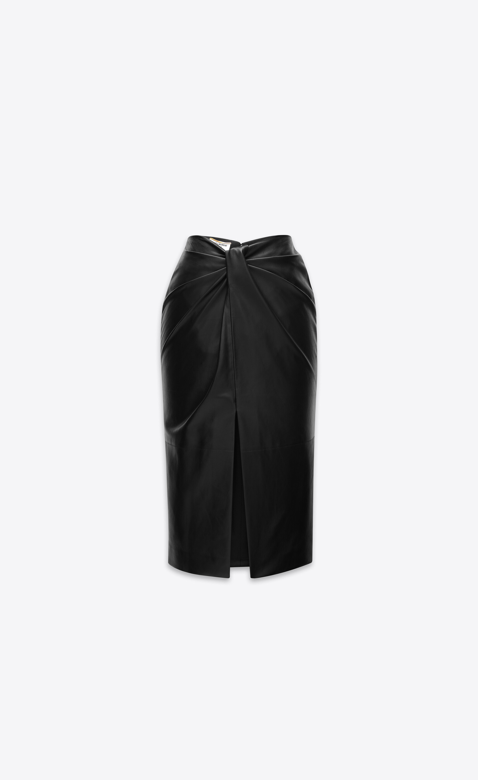 twist pencil skirt in lambskin - 1