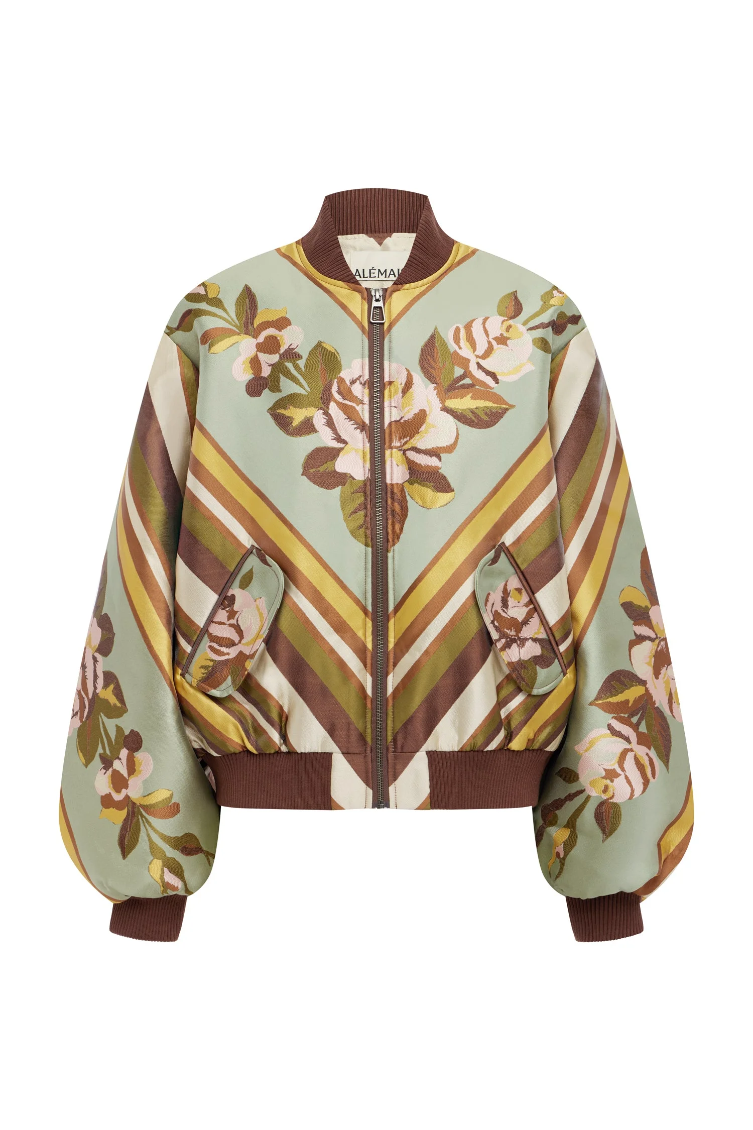 La Rosa Jacquard Bomber Jacket - 1