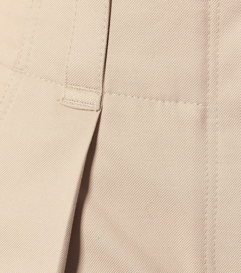 Cotton-blend high-rise tapered pants 4
