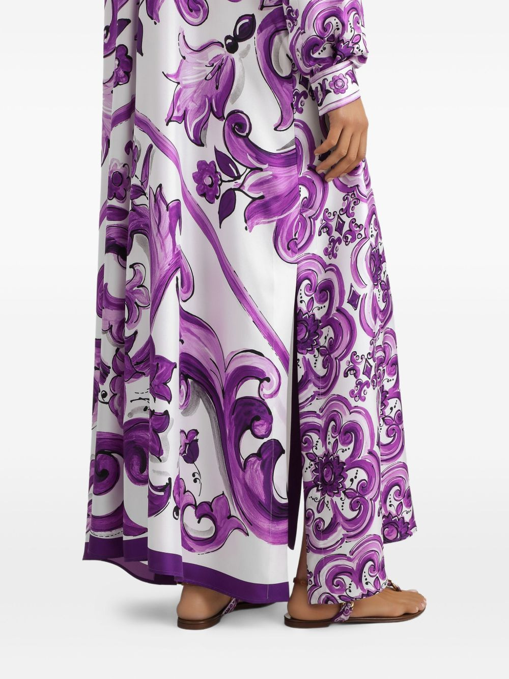 Maiolica-print shirt dress - 5