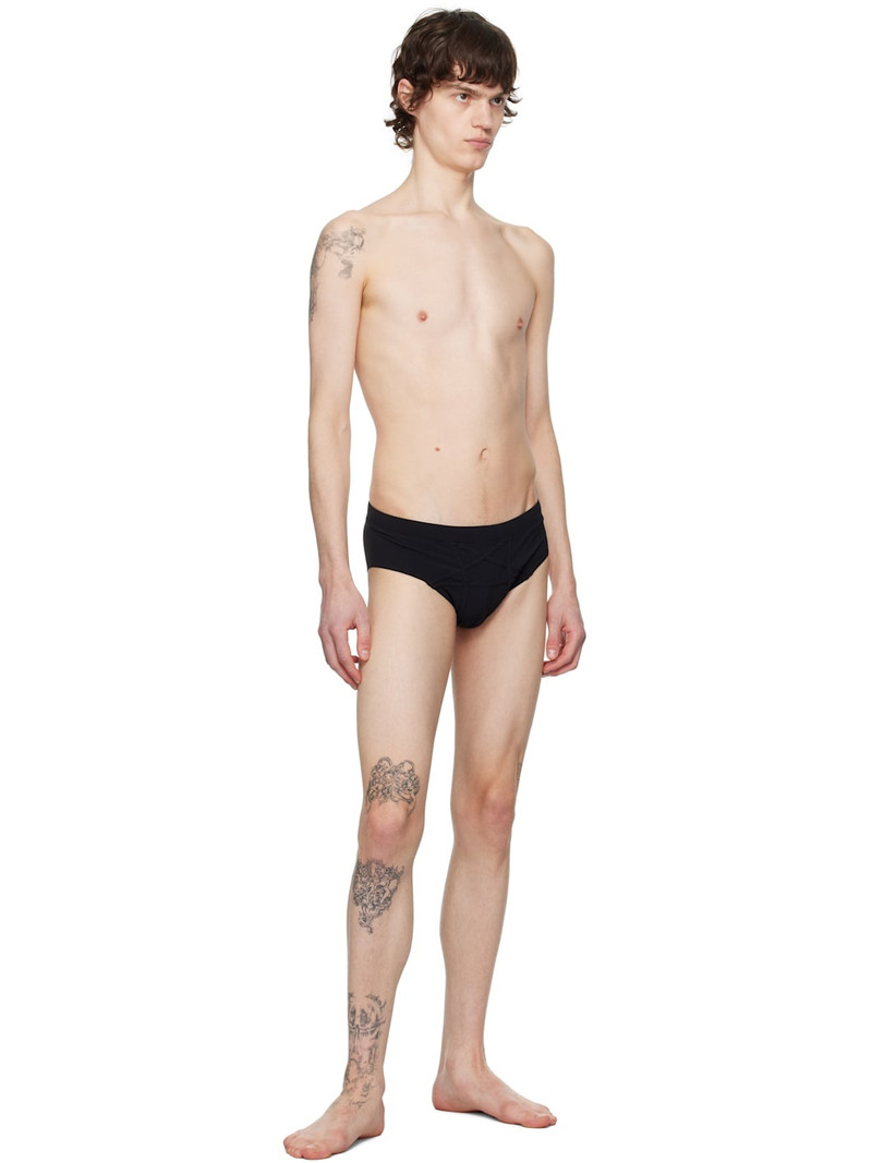 Rick Owens Black Hollywood Penta Swim Briefs outlook