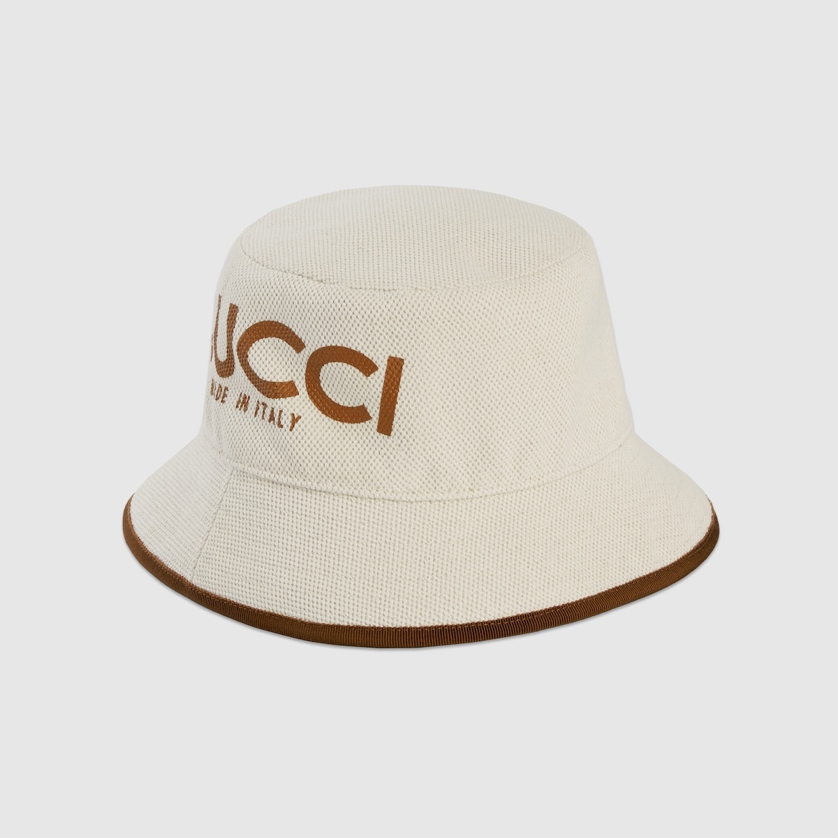 Bucket hat with Gucci print - 1