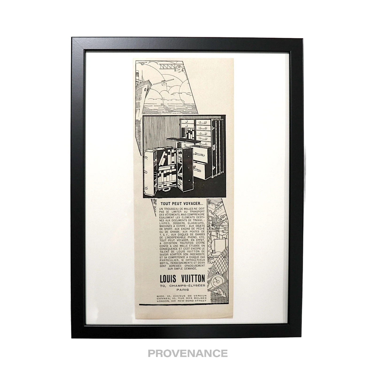 Louis Vuitton Antique Vintage Newsprint Ad - Wardrobe II - 1