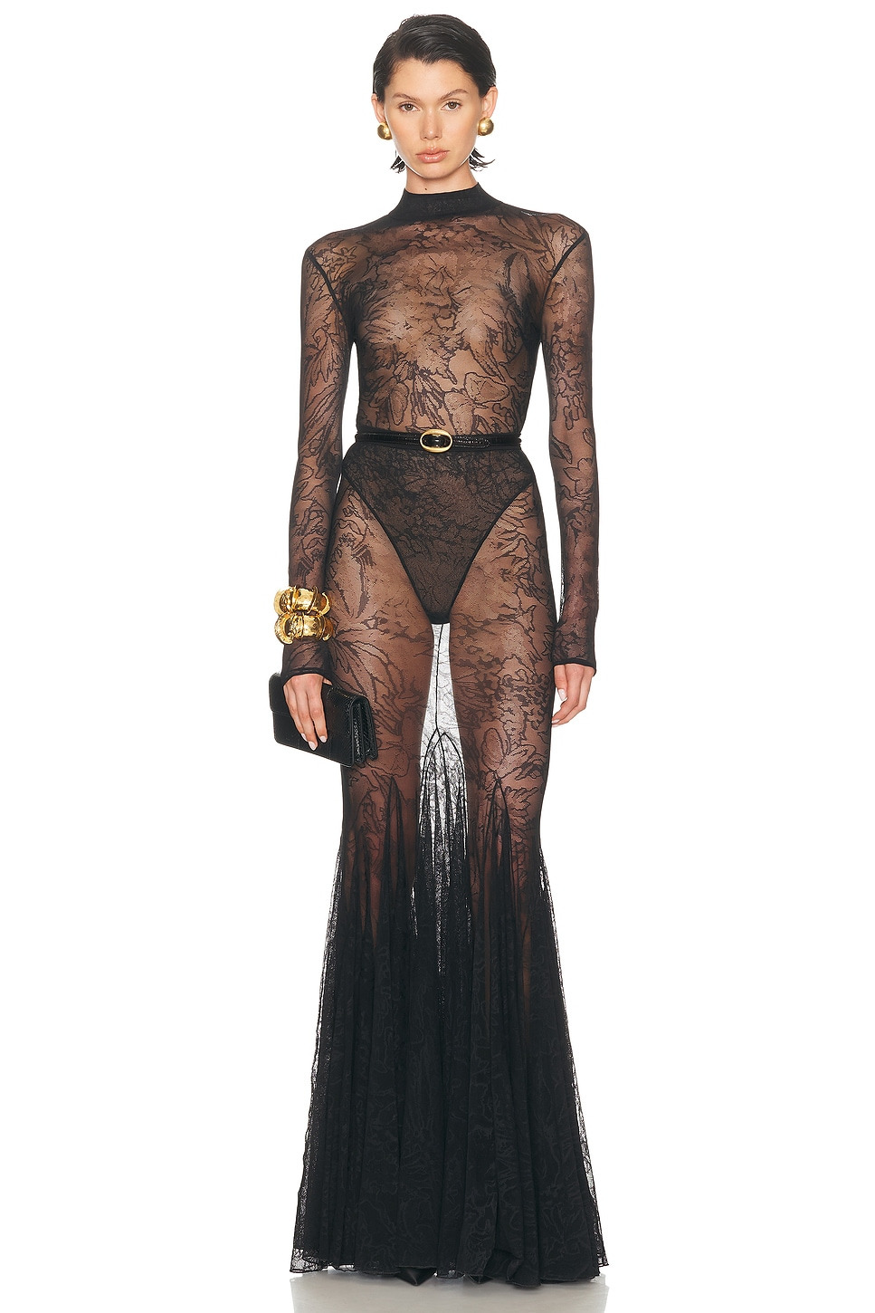Floral Lace Maxi Skirt - 5
