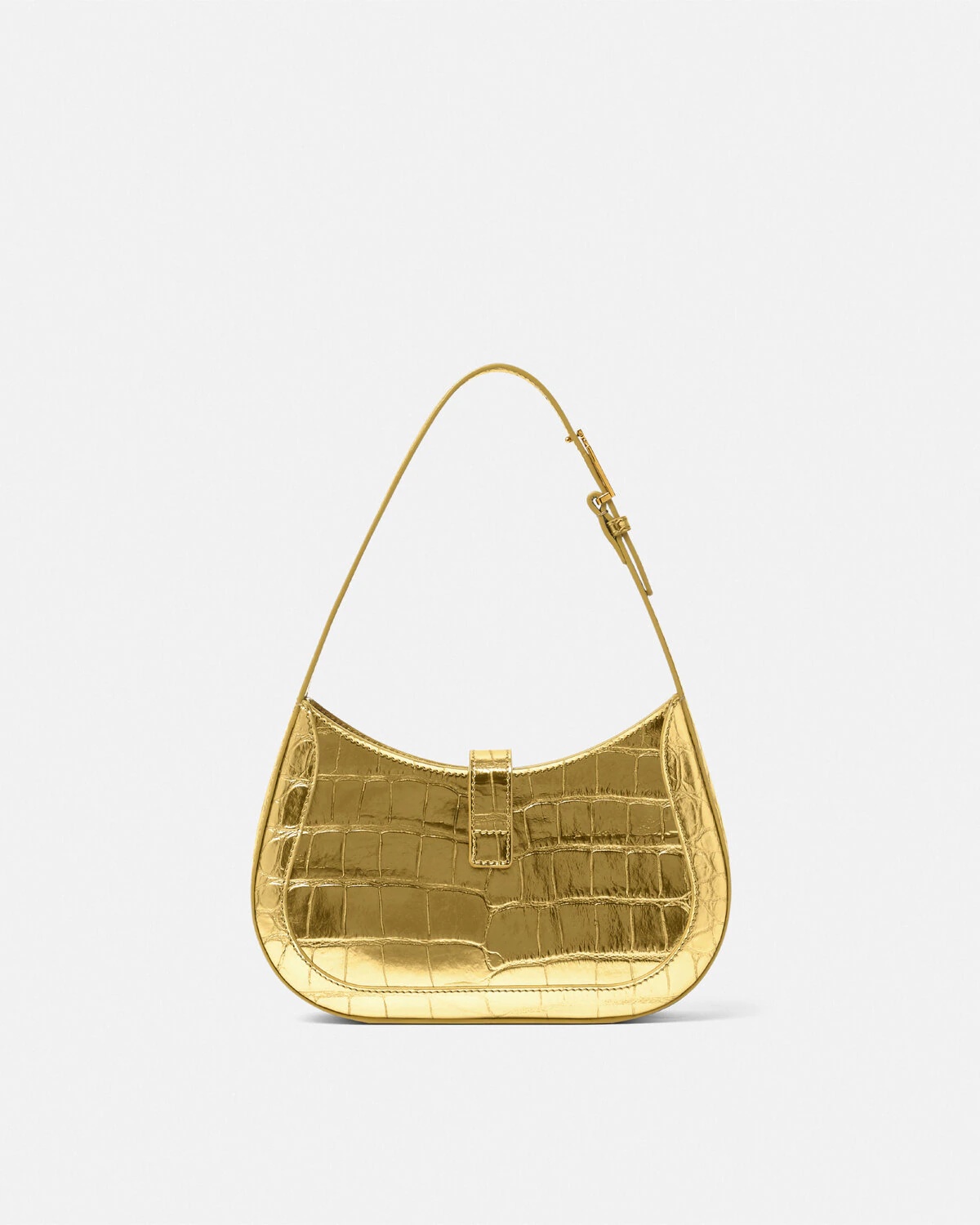 Greca Goddess Metallic Small Hobo Bag - 6