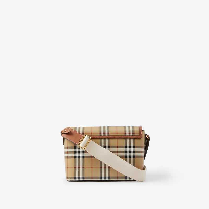 Check and Leather Note Bag 4