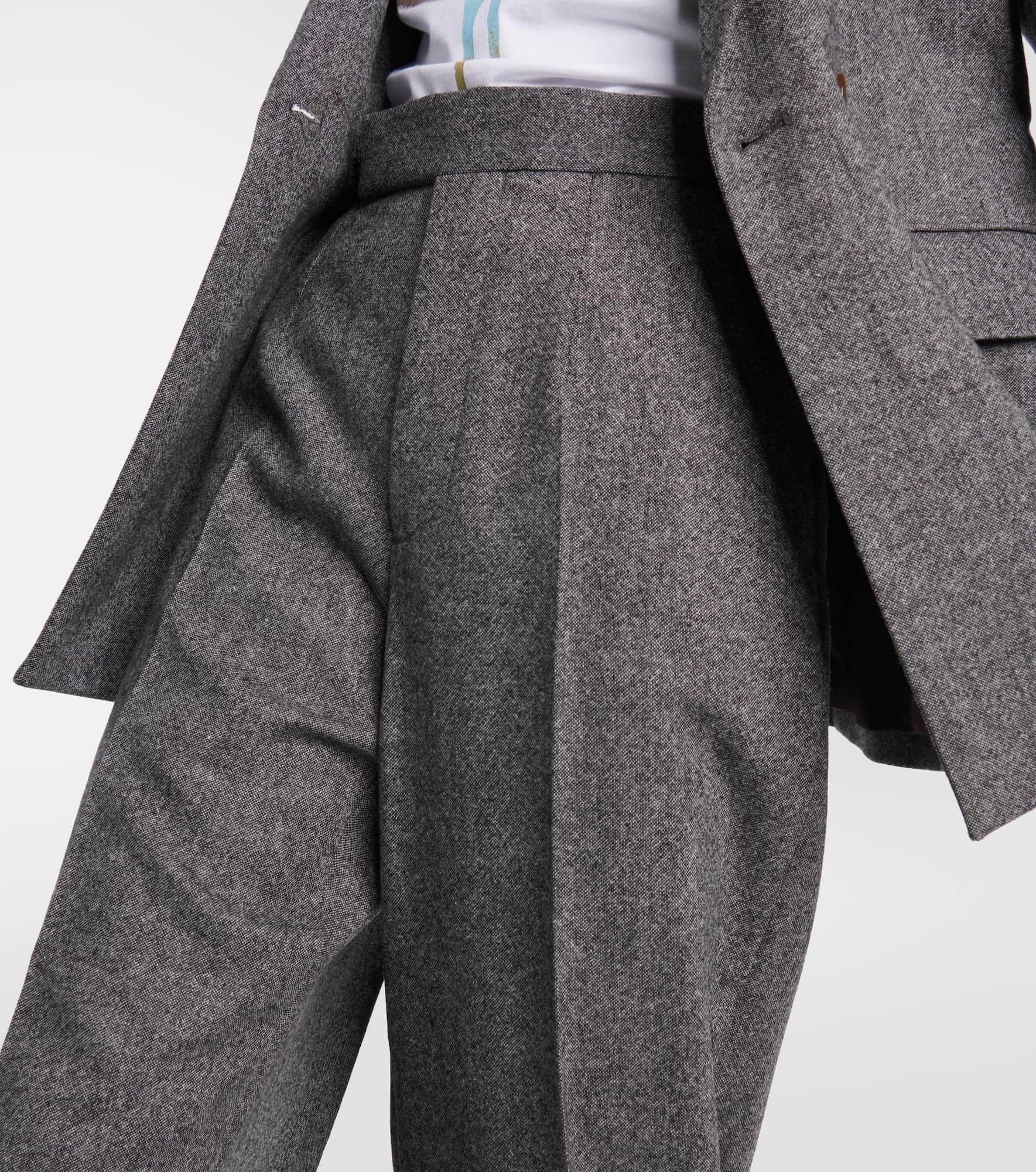 Tailored straight wool pants - 4