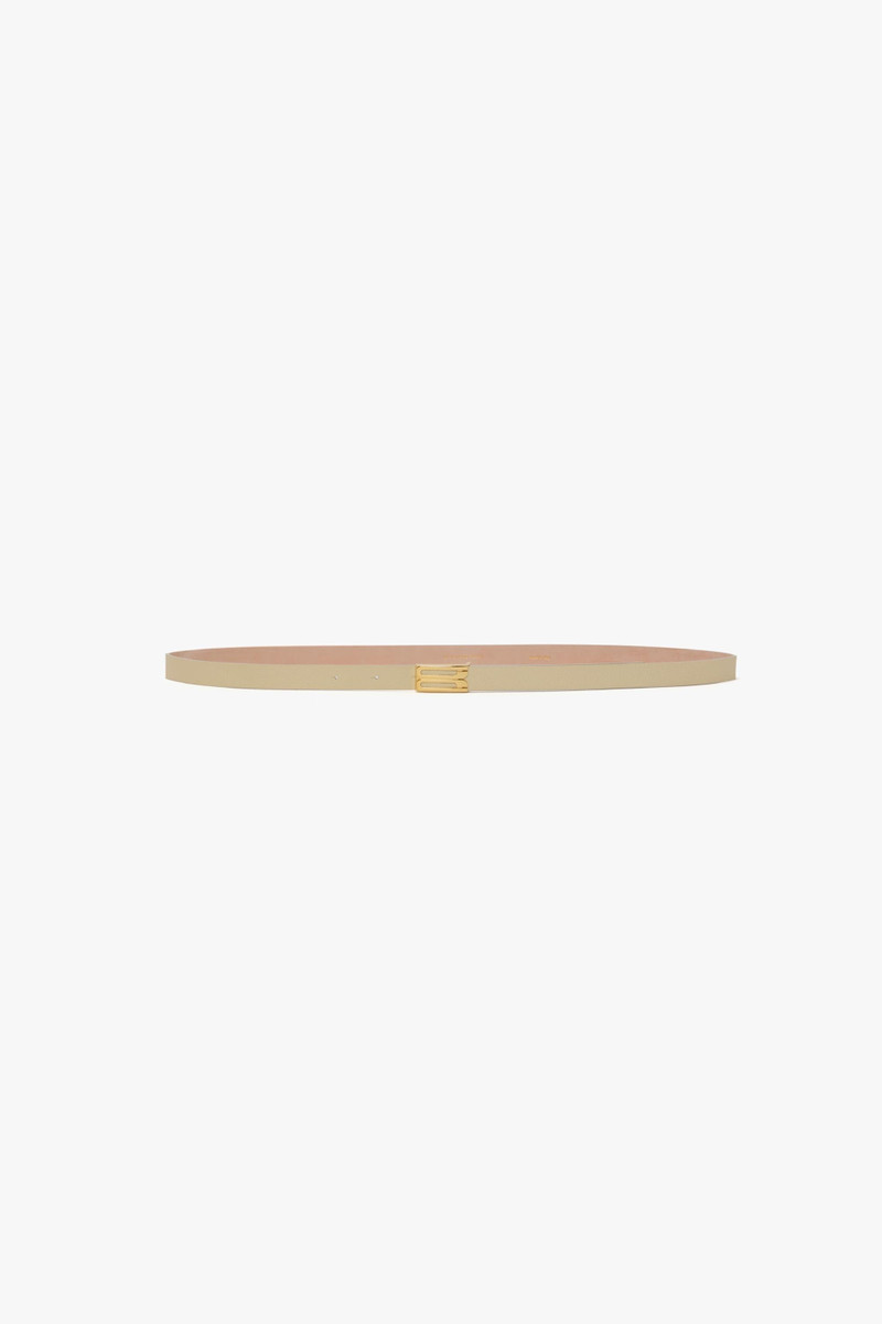 Micro Dorian Belt In Ivory Grained Leather 1