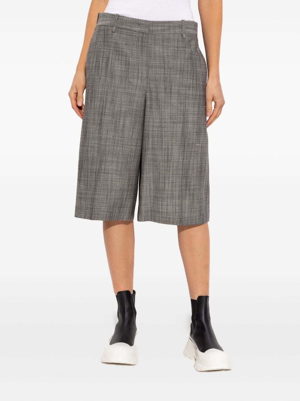 pleated silk shorts - 3