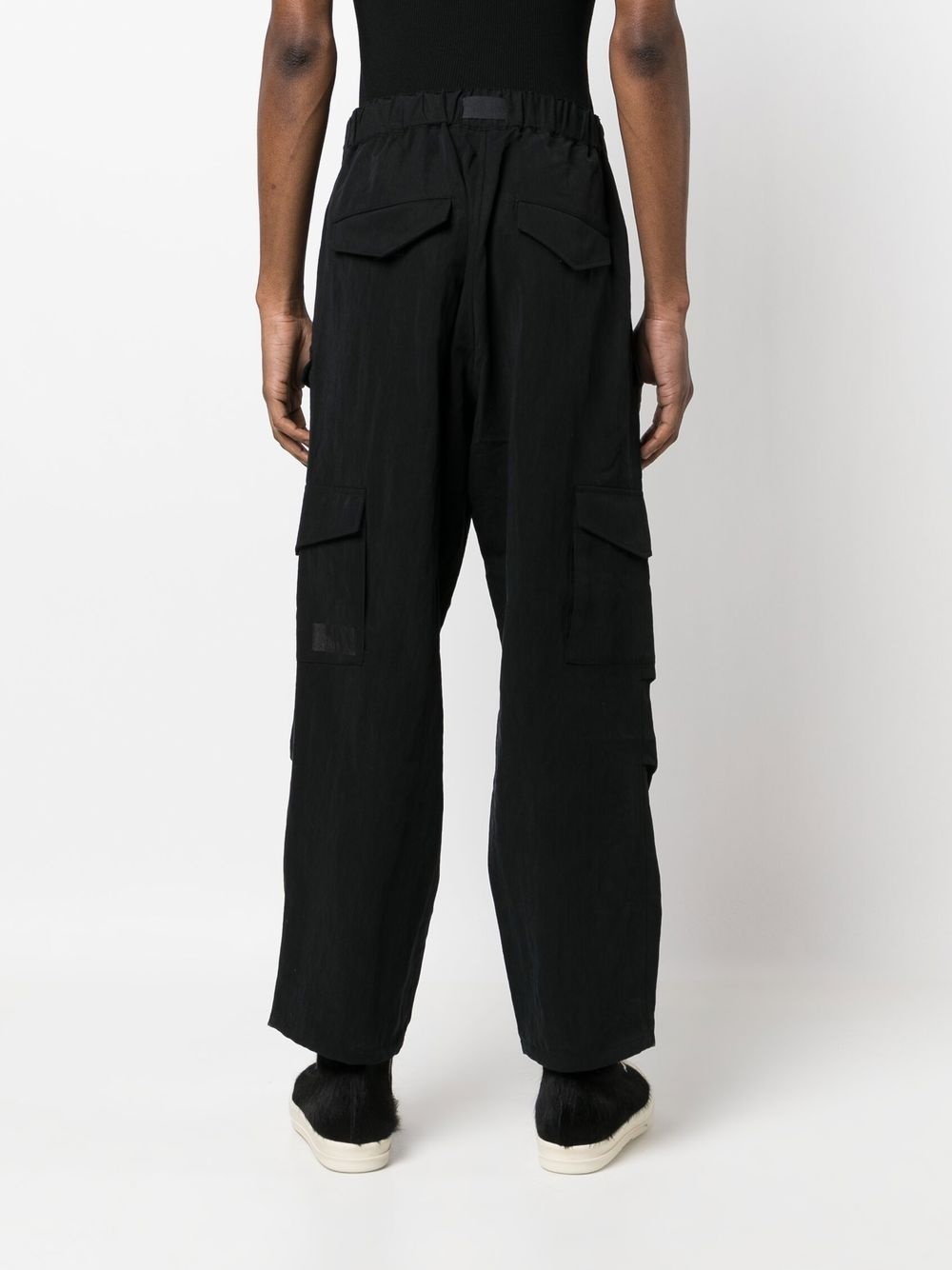 belted cargo trousers - 4