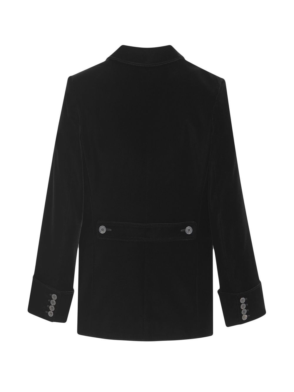 single-breasted velvet jacket - 2