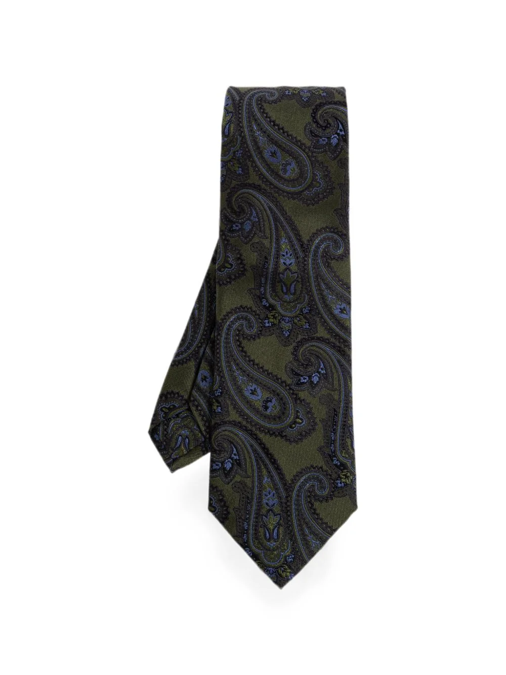 paisley-print silk tie - 1