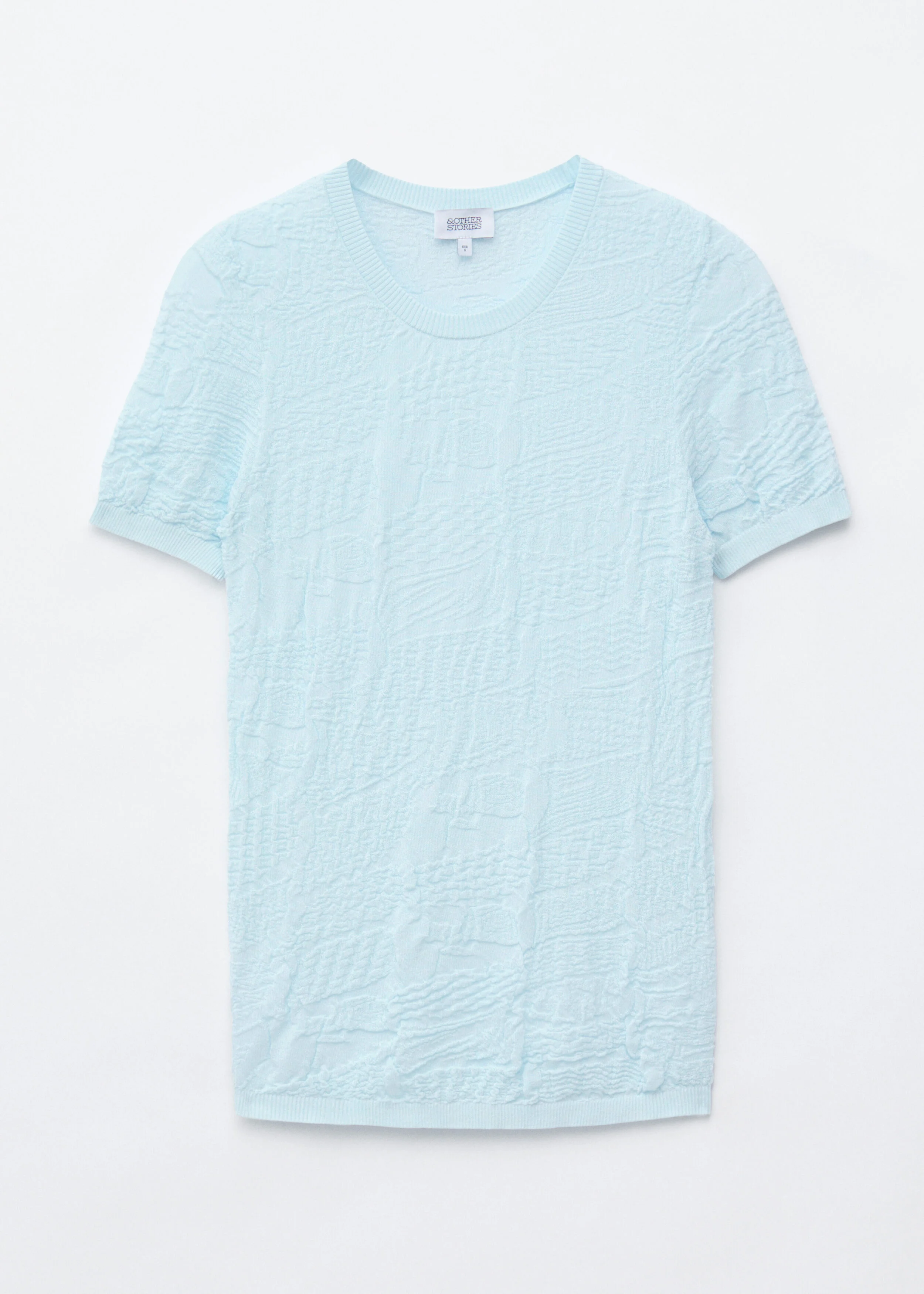Jacquard Knit T-Shirt - 1