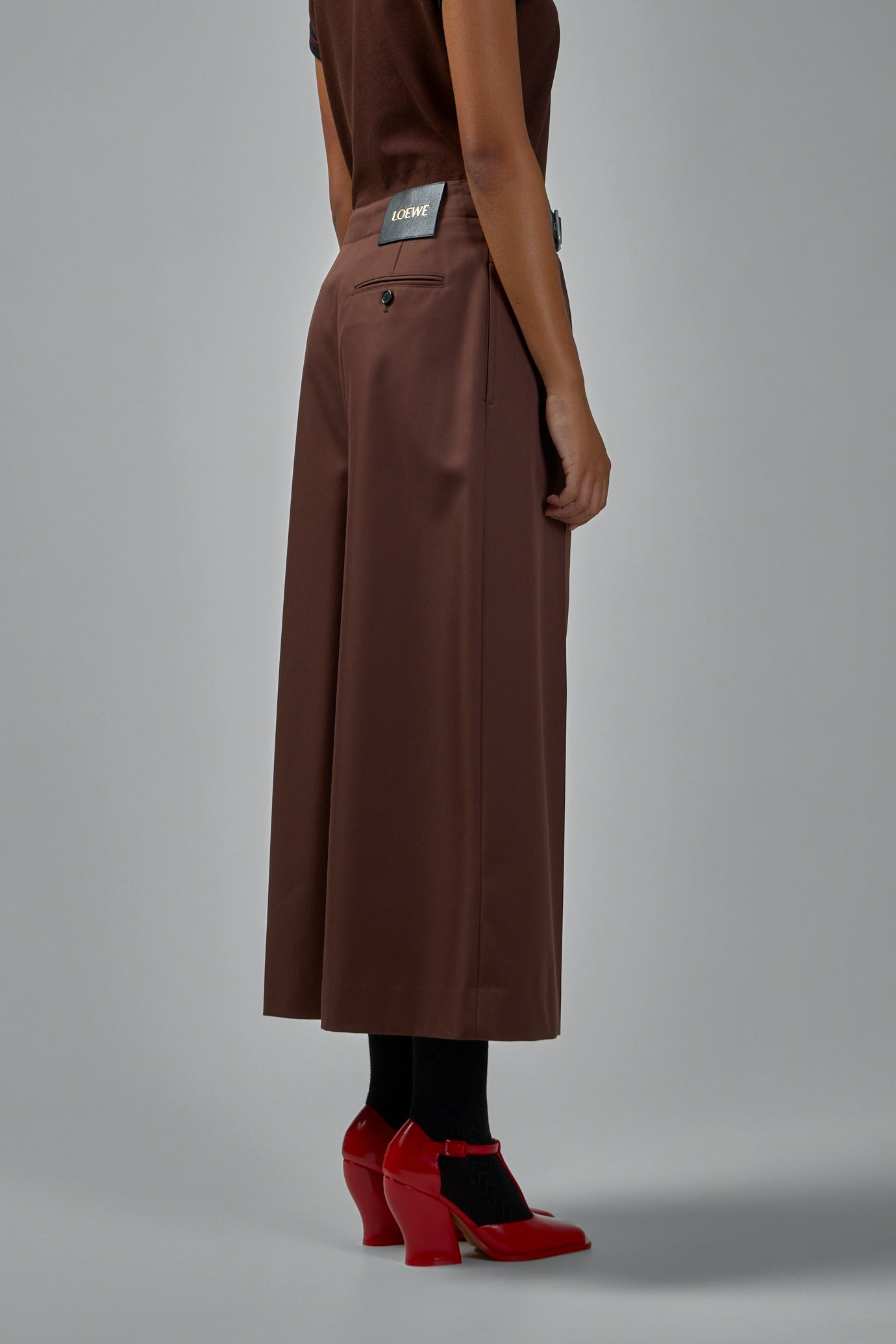 Cropped Belted Trousers - 4