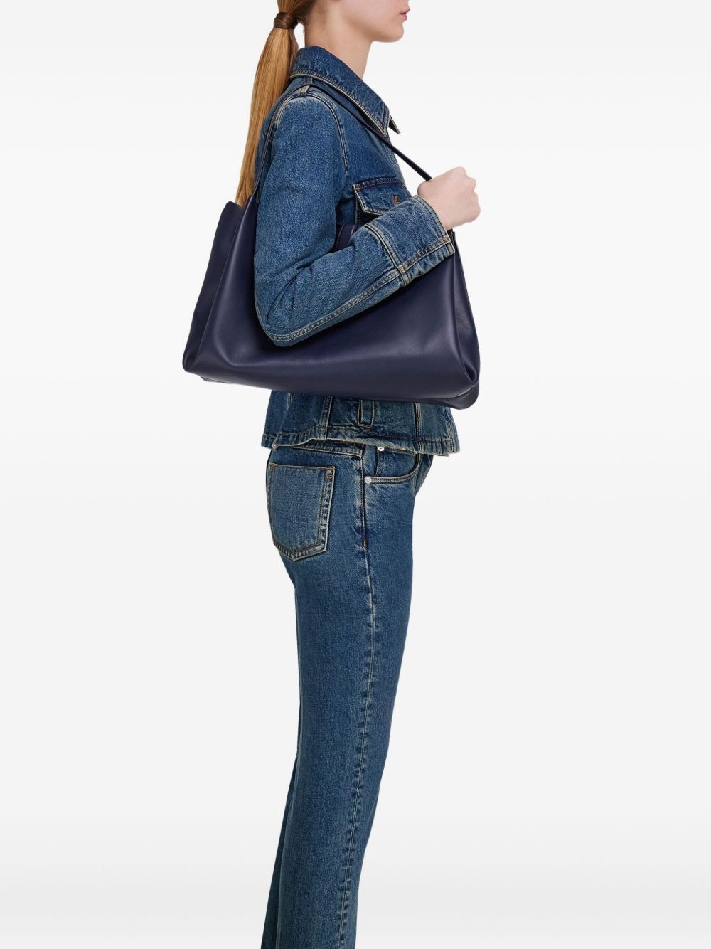 large leather tote bag - 2