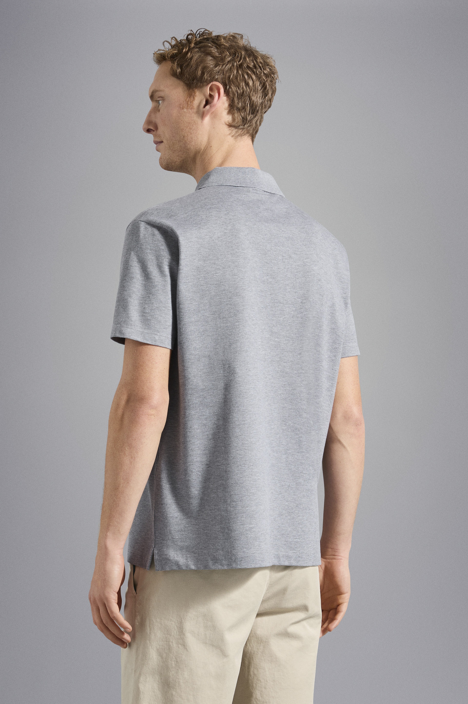 COTTON PIQUÉ POLO SHIRT WITH ICONIC BADGE - 3