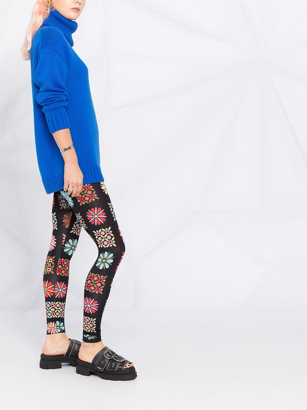 floral stretch leggings - 6