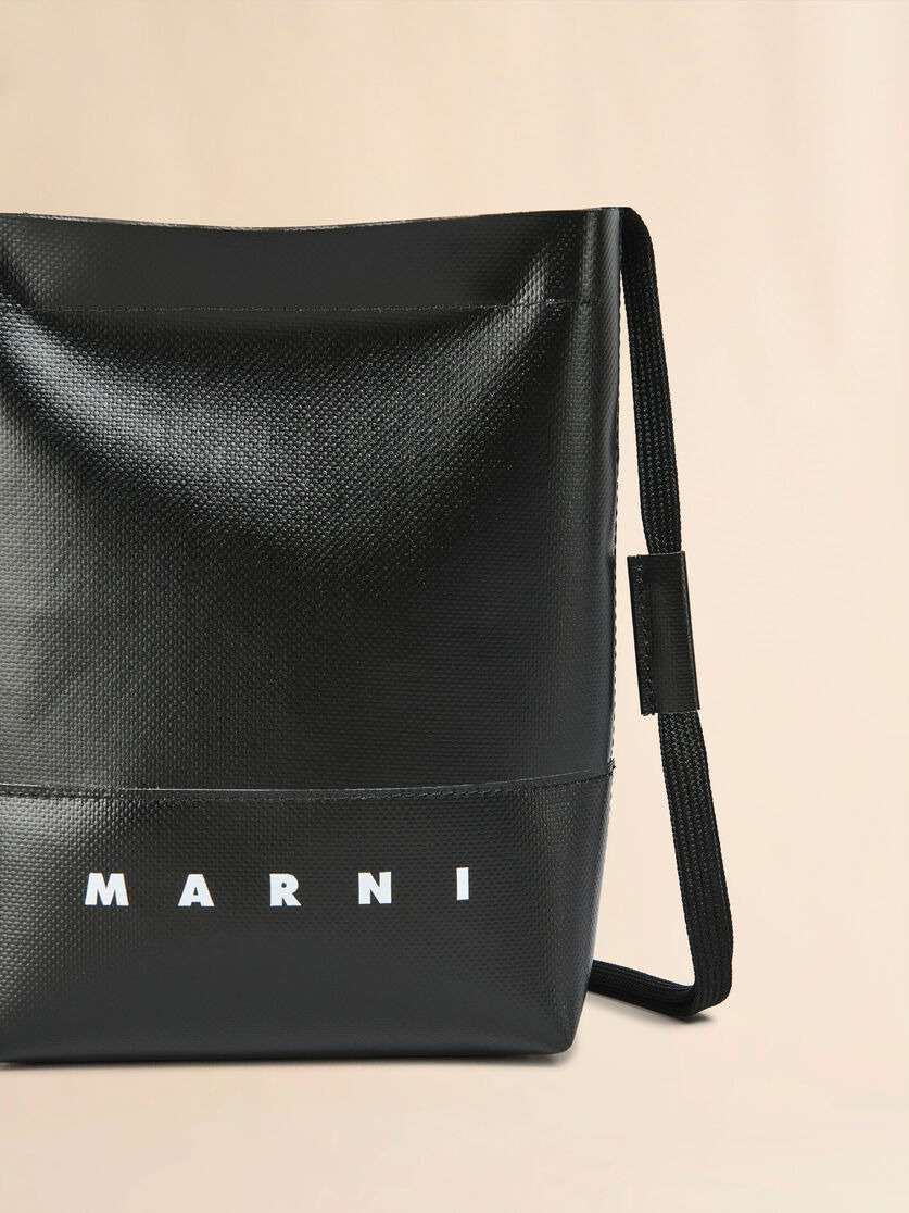 BLACK CROSSBODY BAG WITH SHOELACE STRAP - 5