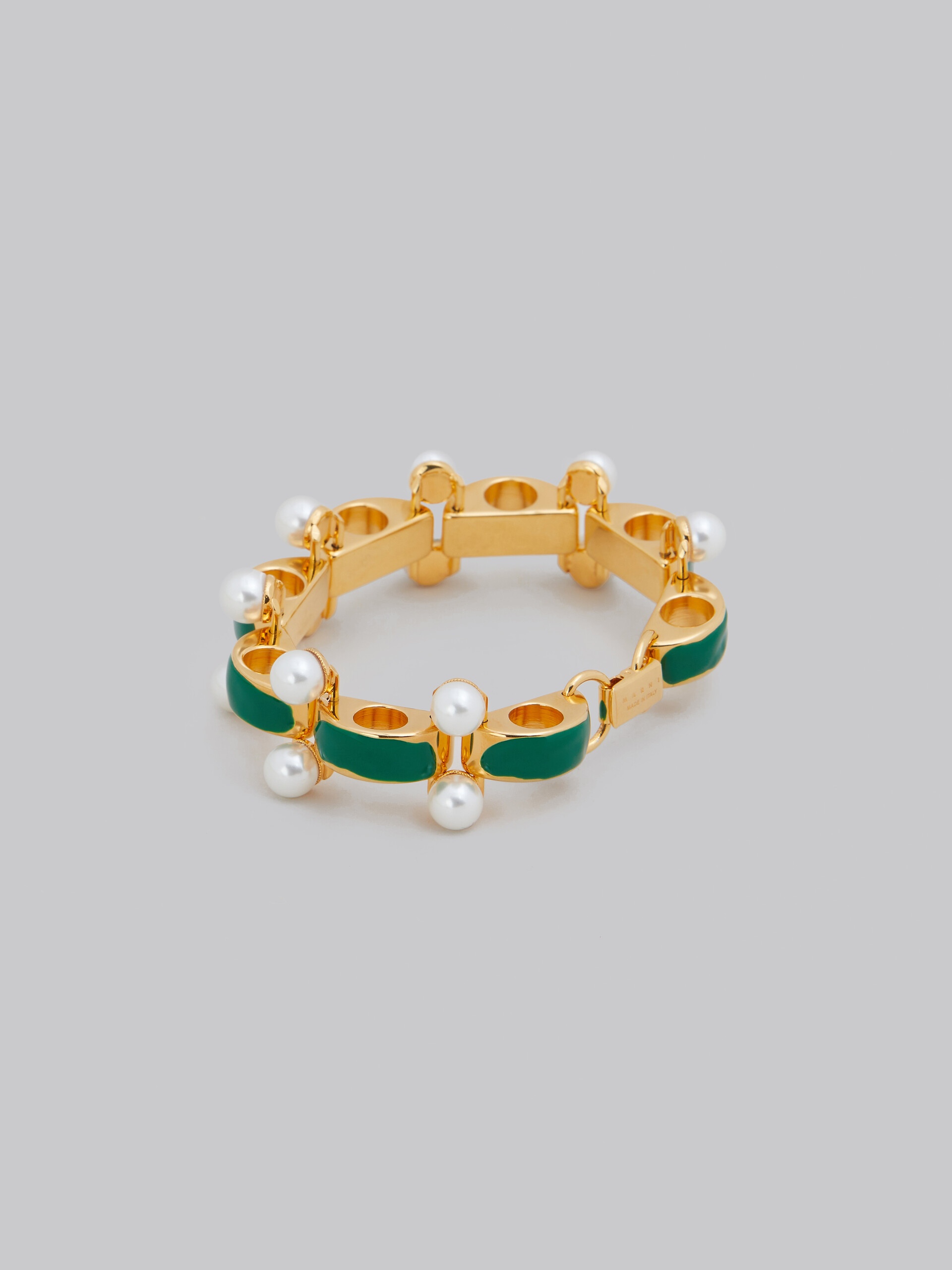 SCALLOPED BRACELET WITH PEARL DETAILS - 3